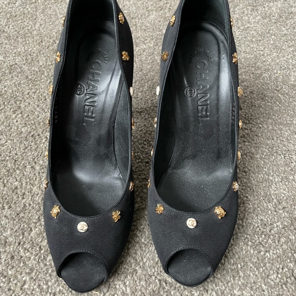 Chanel Lucky Charms Peep Toe Heels - Picture 2 of 7